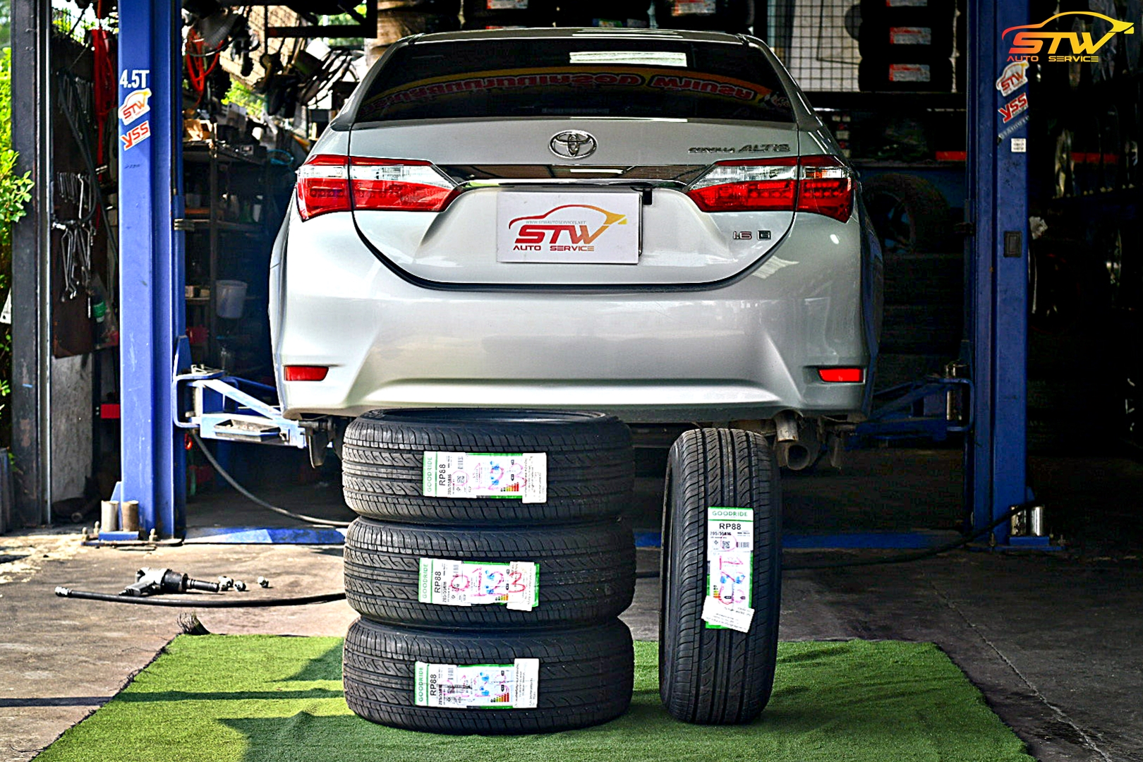 ยาง GOODRIDE RADIAL RP88 205/55R16 91V ติดตั้งใส่ TOYOTA ALTIS
