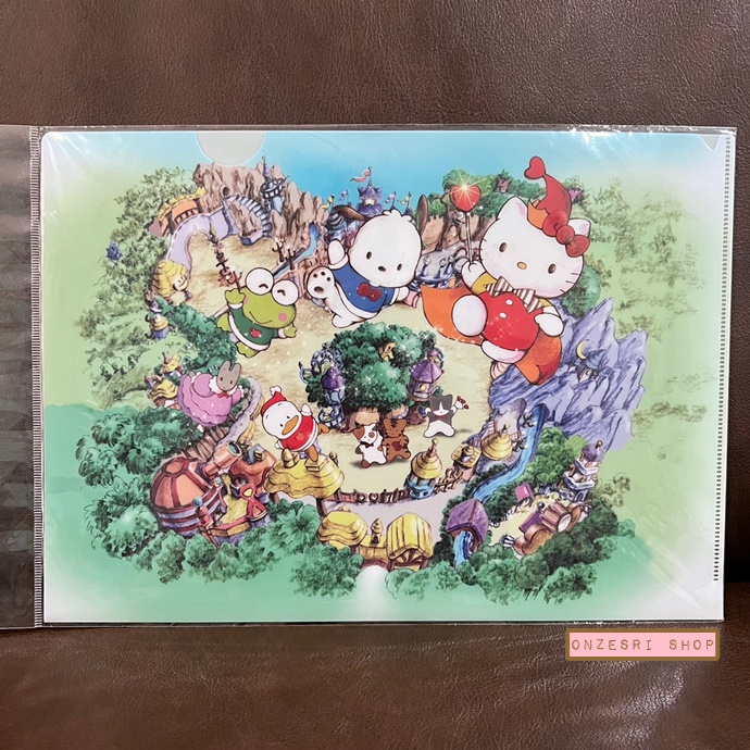 แฟ้ม A4 Sanrio Puroland (Limited) ลาย Vintage สีเขียว มีเฉพาะที่ Puroland Japan เท่านั้น