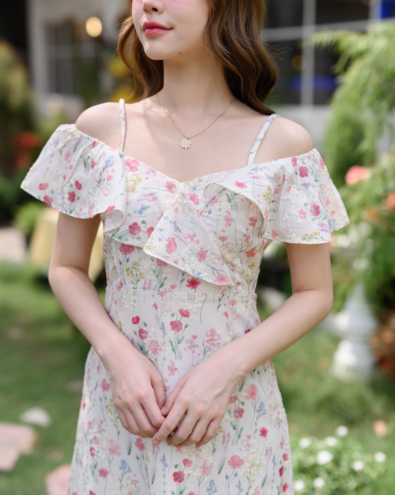 Blossom Breeze Off-shoulder Dress