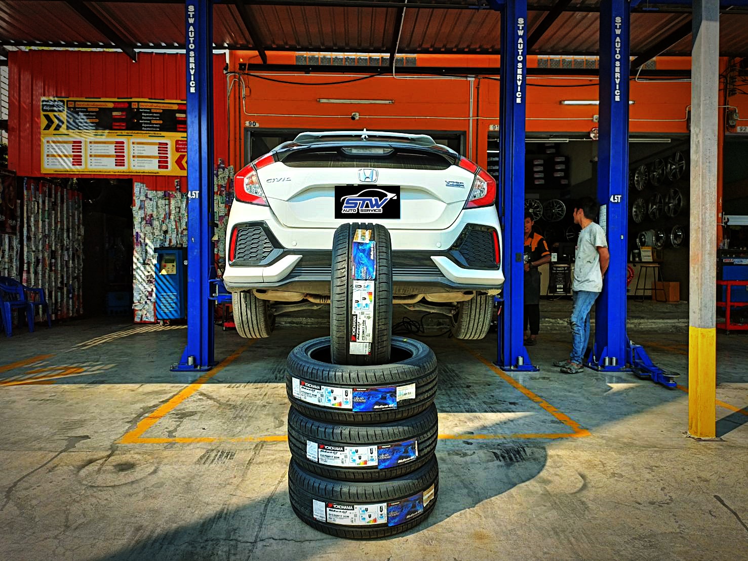 ยาง YOKOHAMA BluEarth-GT AE51 215/50R17 95W ติดตั้งใส่ HONDA CIVIC