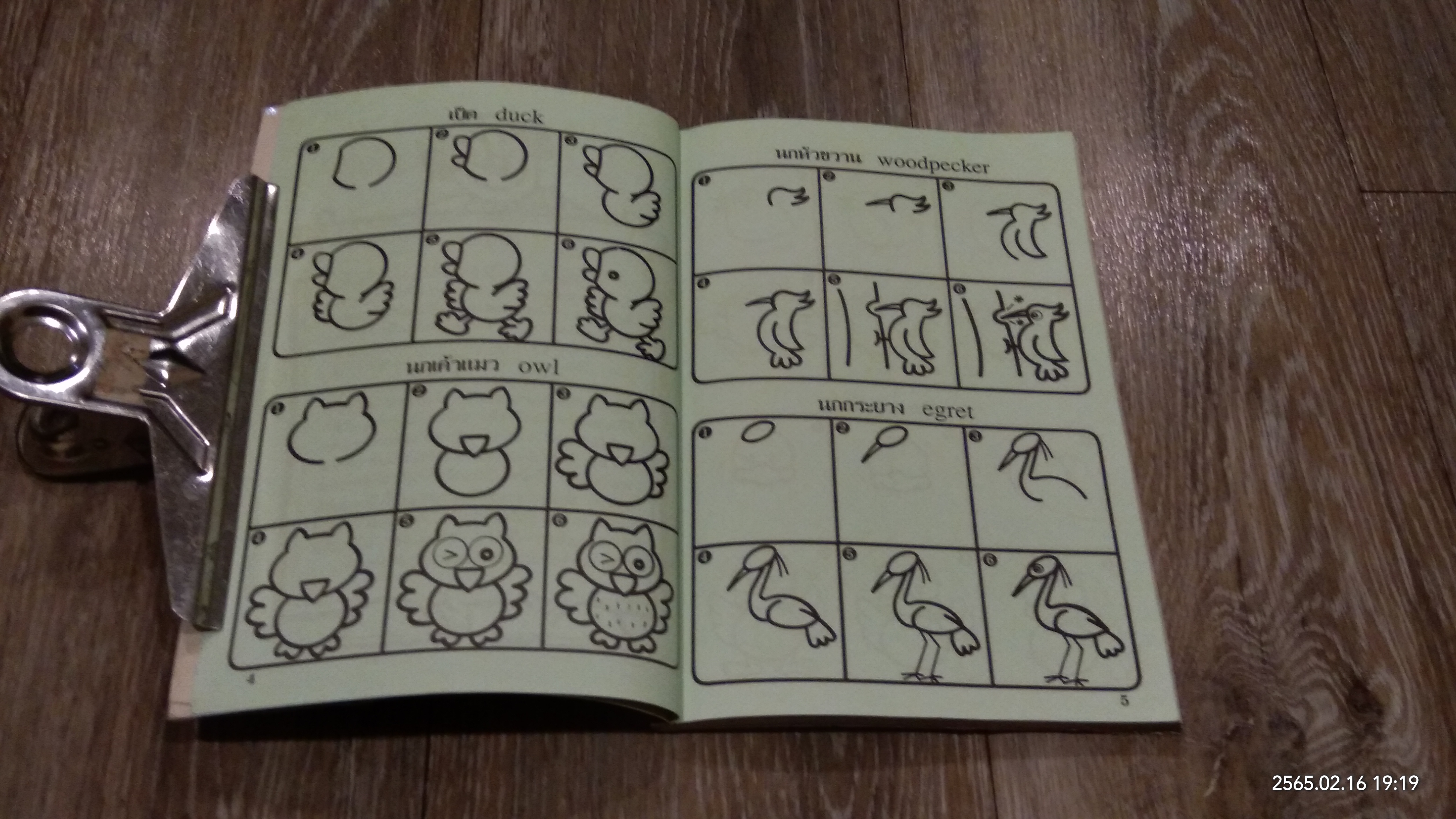 หัดวาดการ์ตูน 4 รูปสัตว์ปัก