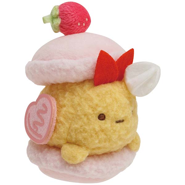 ตุ๊กตา Sumikko Gurashi Neko's Siblings and Sweet Shop ไซส์ SS แบบหางกุ้งเทมปุระ Macaron ขนาด 7.5 x 5.5 x 5.5 ซม.