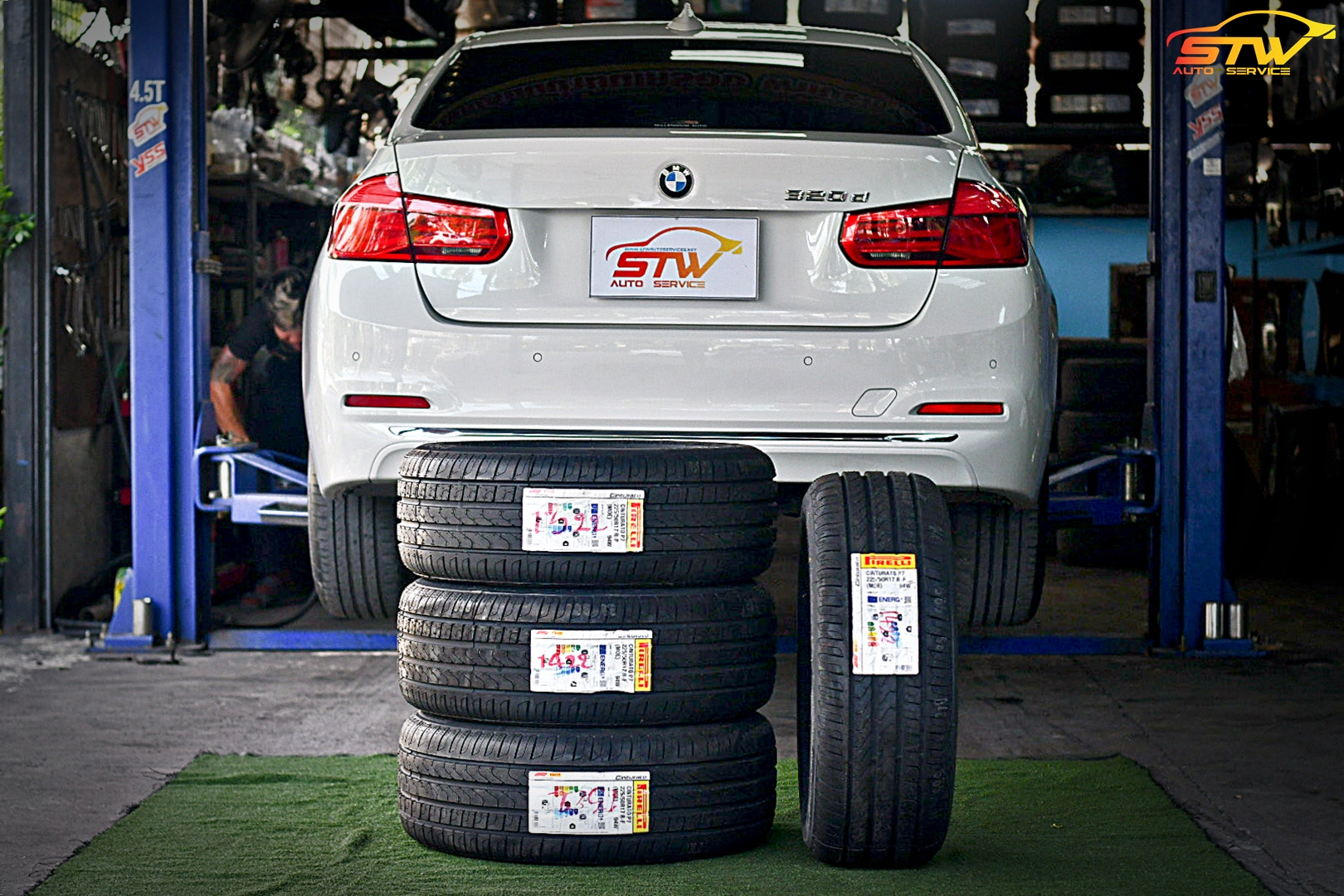เปลี่ยนยาง BMW Series 3 320d PIRELLI Cinturato P7 Runflat 225/50R17 94W