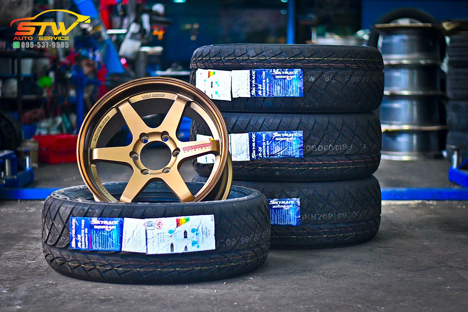 ล้อแม็กซ์ TE37+WELD ขอบ18นิ้ว SKYRACE R35 265/60R18