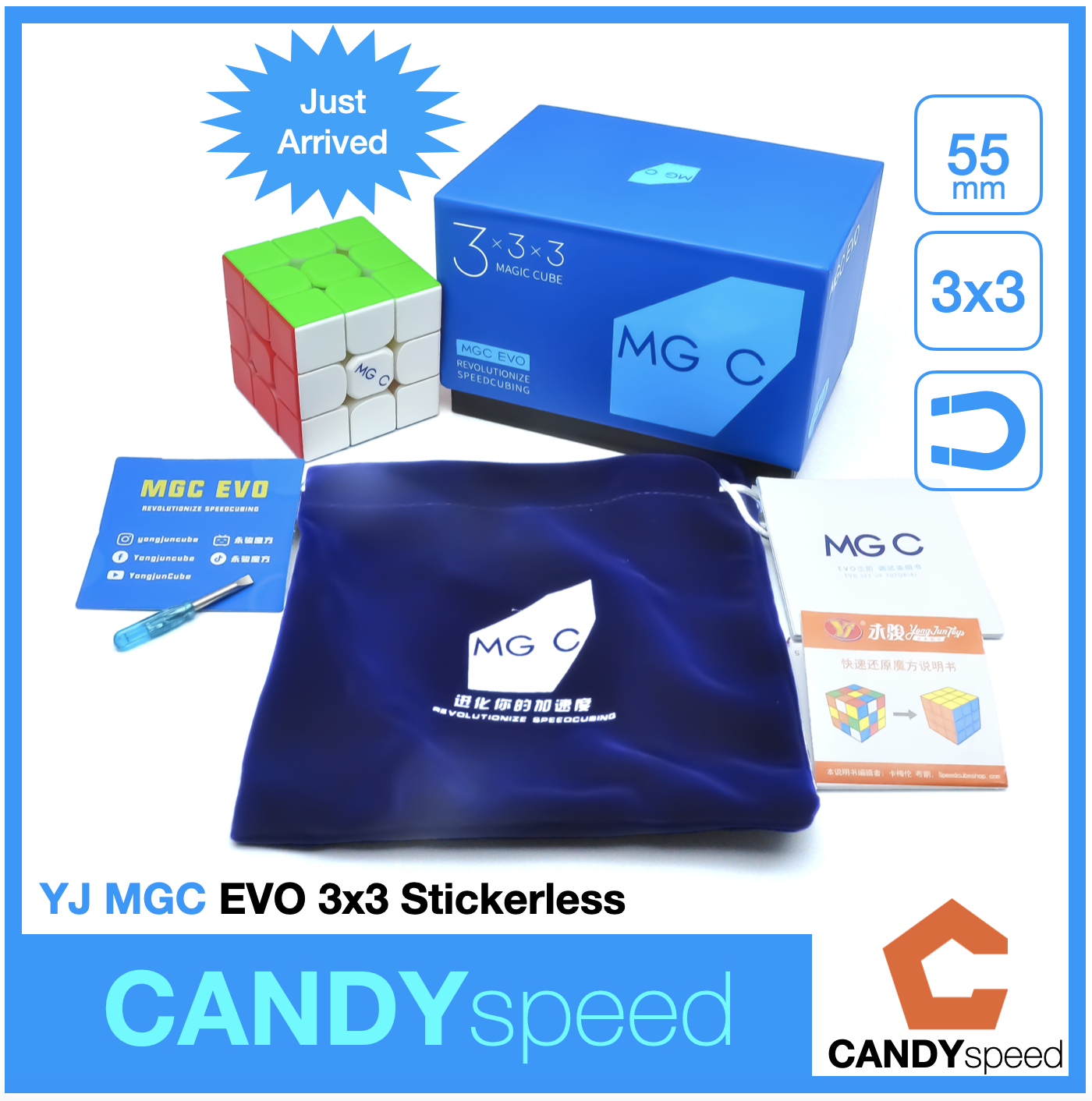 รูบิค 3x3 YJ MGC EVO II UV Version 2 | MGC EVO 3x3 | By CANDYspeed