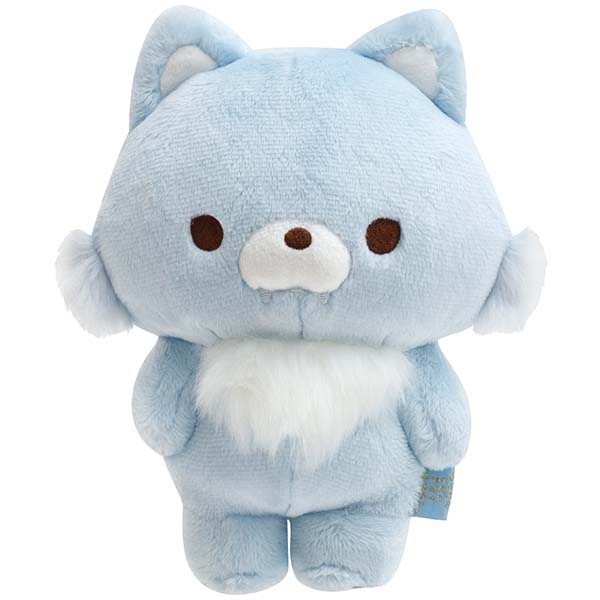 ตุ๊กตา Rilakkuma Posing แบบ Blue Wolf (หมาป่าสีฟ้า เพื่อนโคกุมะ) ขนาด 18 x 12 x 10 ซม. สามารถดัดแขนขา จัดท่าได้
