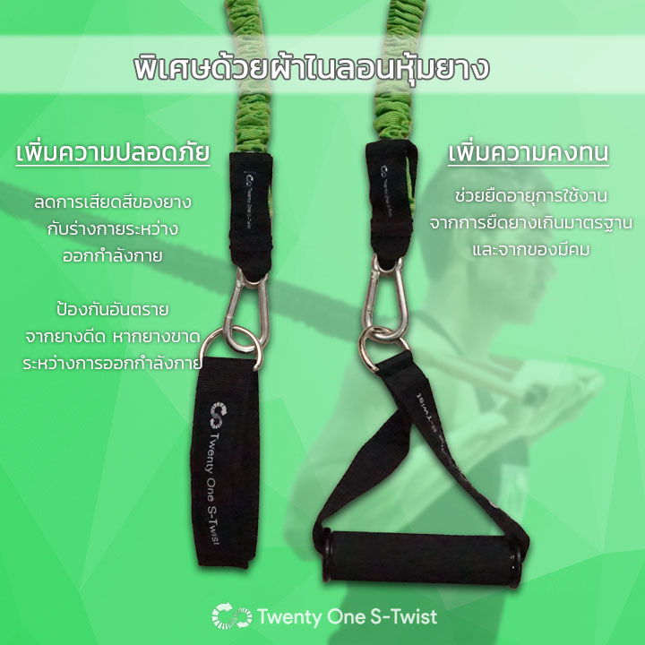 ยางยืดออกกำลังกาย Medium (สีเขียว)