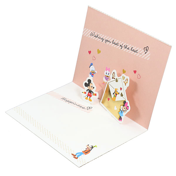 Disney Pop Up Card From Hallmark Japan การ์ดเปล่าลาย Disney Happy Together ขนาด 10.8 x 14.8 x 0.2 ซม.