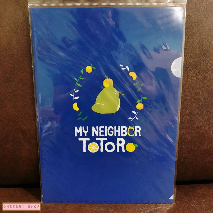 แฟ้ม A4 จาก Studio Ghibli ลาย My Neighbor Totoro Summer Orange สีน้ำเงิน