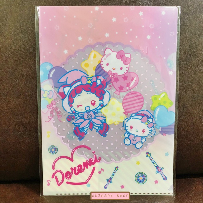แฟ้ม A4 Sanrio x Ojamajo Doremi (Limited) แม่มดน้อยโดเรมี แบบ Hello Kitty x Doremi สีชมพู