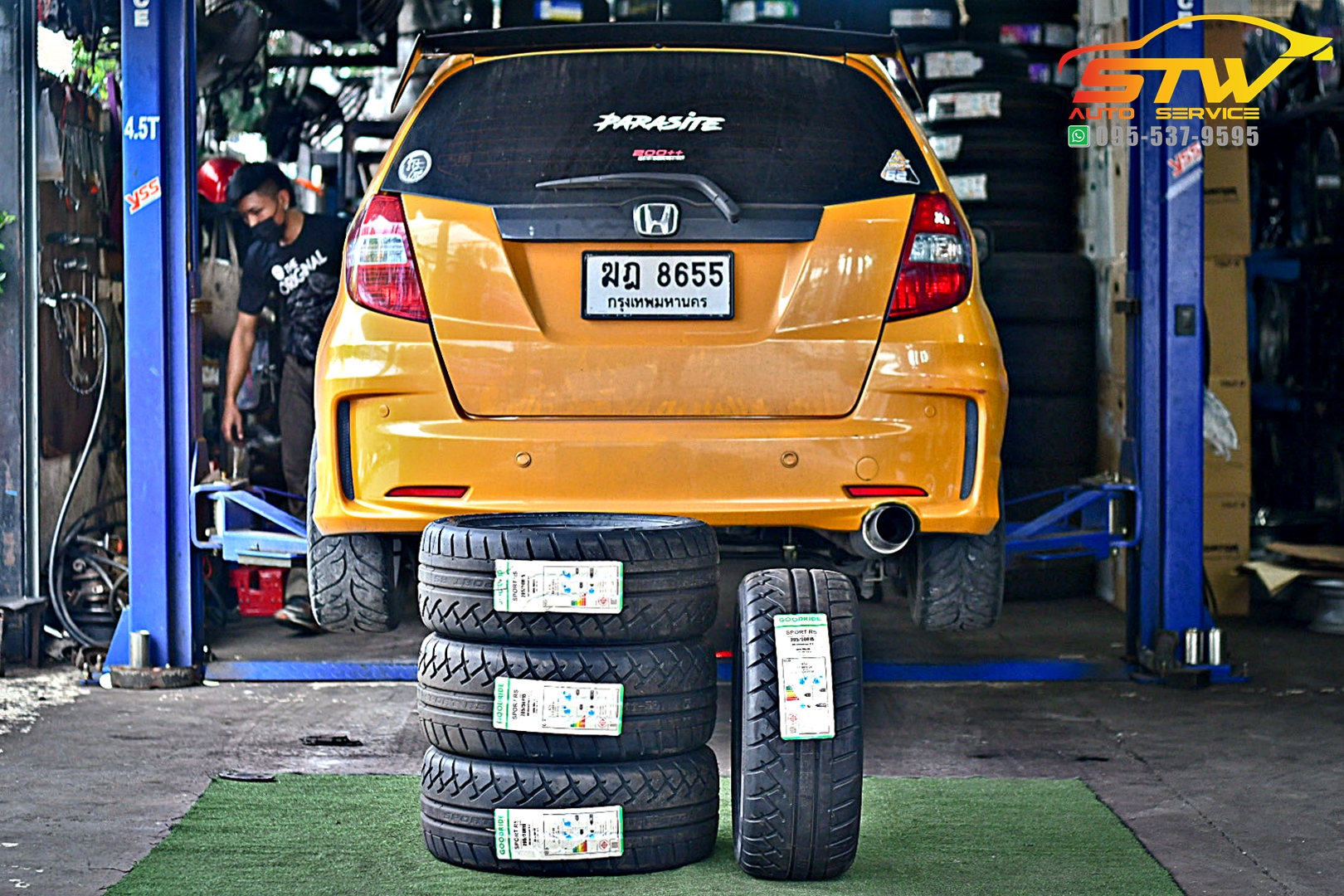 เปลี่ยนยาง HONDA JAZZ GE GOODRIDE SPORT RS 205/50R15 89V