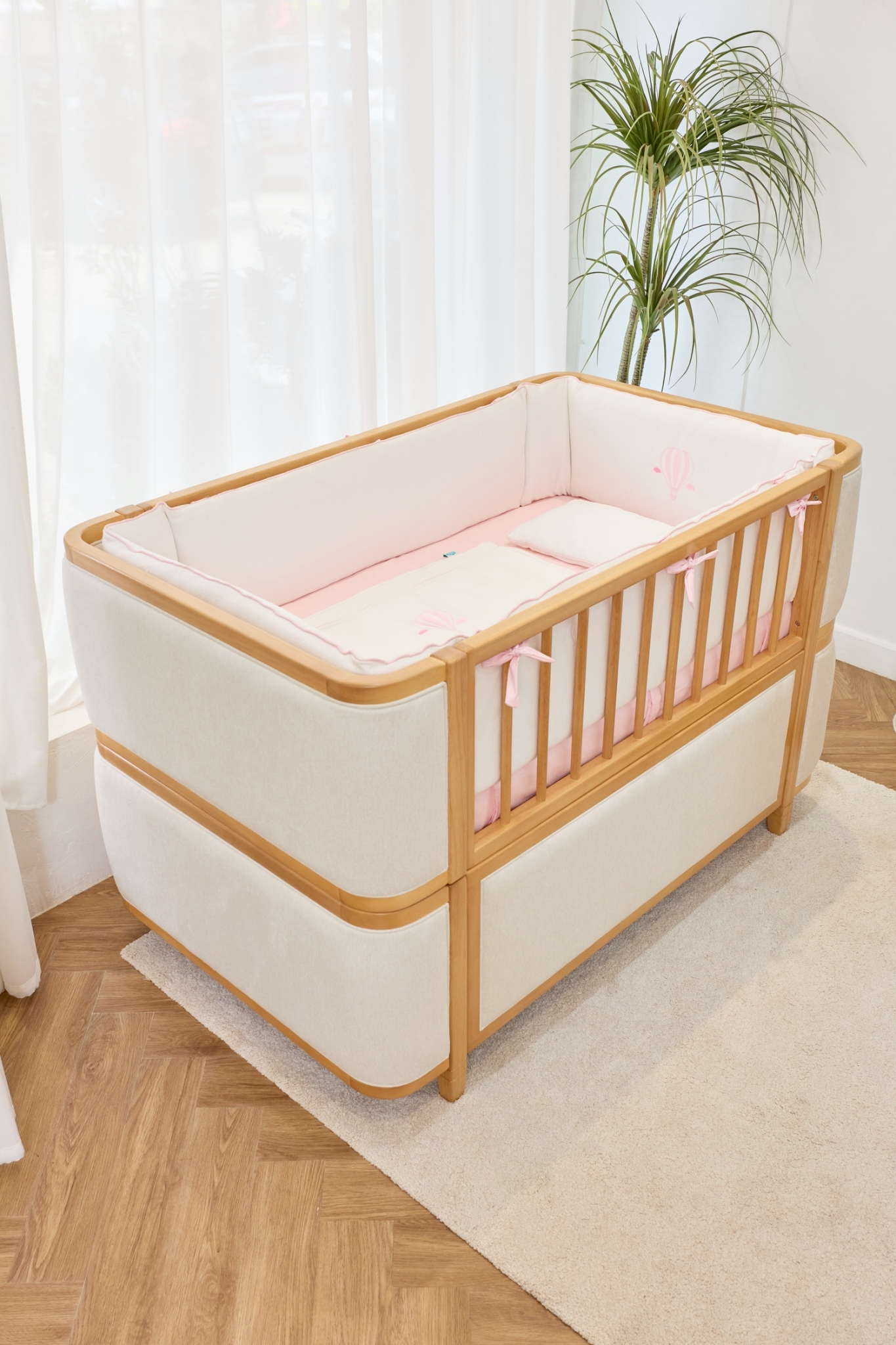 Idawin ชุดเครื่องนอนผ้าใยไผ่ Bedding Set รุ่น Royal 9 in 1 Balloon Pink