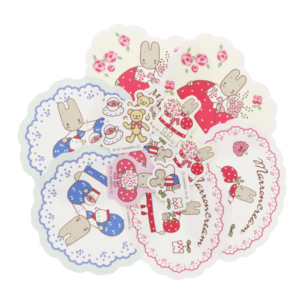 สติกเกอร์ Sanrio Characters Retro Collection แบบ Marron Cream มี 2 ขนาดในแพ็ค ขนาด 6 x 6 ซม. / 2.5 x 2.5 ซม. รวม 18 ชิ้น