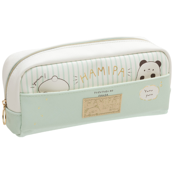 กระเป๋าเครื่องเขียน แพนด้า Hamipa Pen Case with Pocket ด้านหน้าสามารถใส่ของได้ ขนาด 9 x 20 x 6.5 ซม.