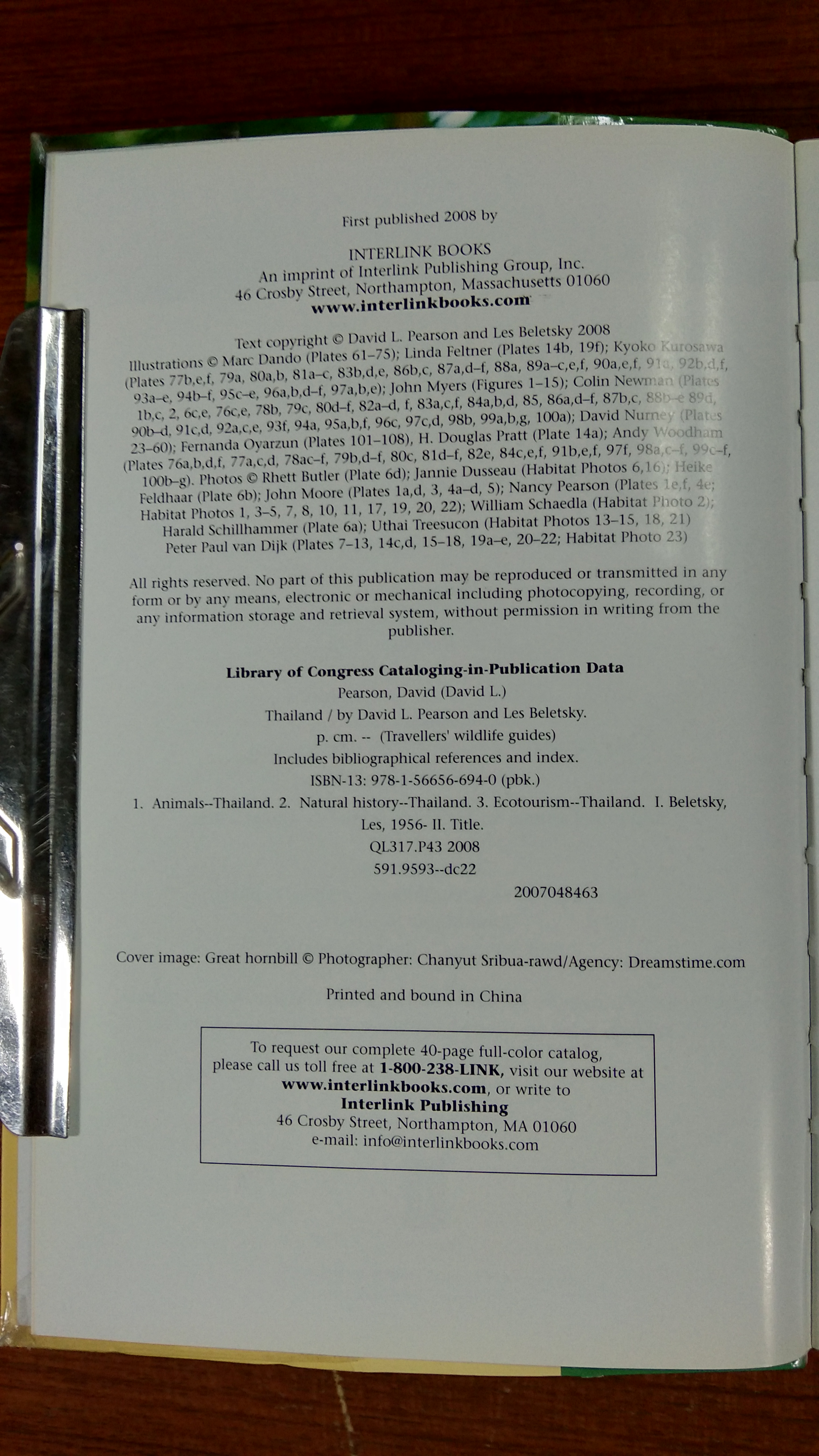 TRAVELLERS' WILDLIFE GUIDES THAILAND / DAVID L. PEARSON