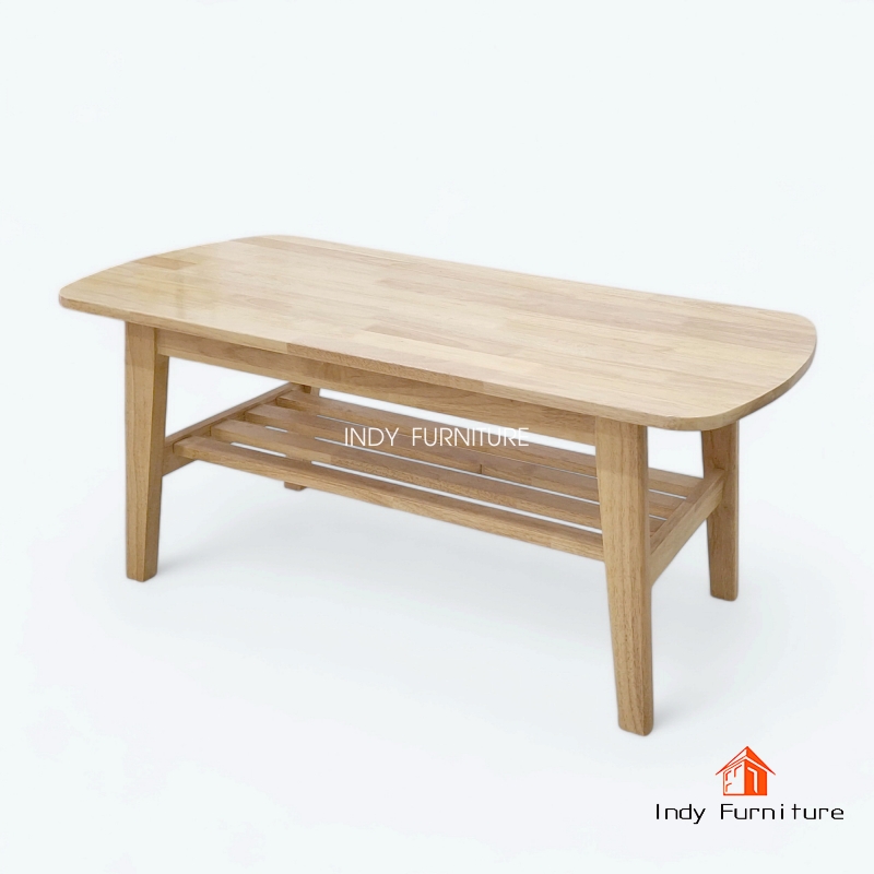 โต๊ะกลางไม้ยางพารา รุ่น Cosmos ขนาด 100x50x43 cm.สีธรรมชาติ