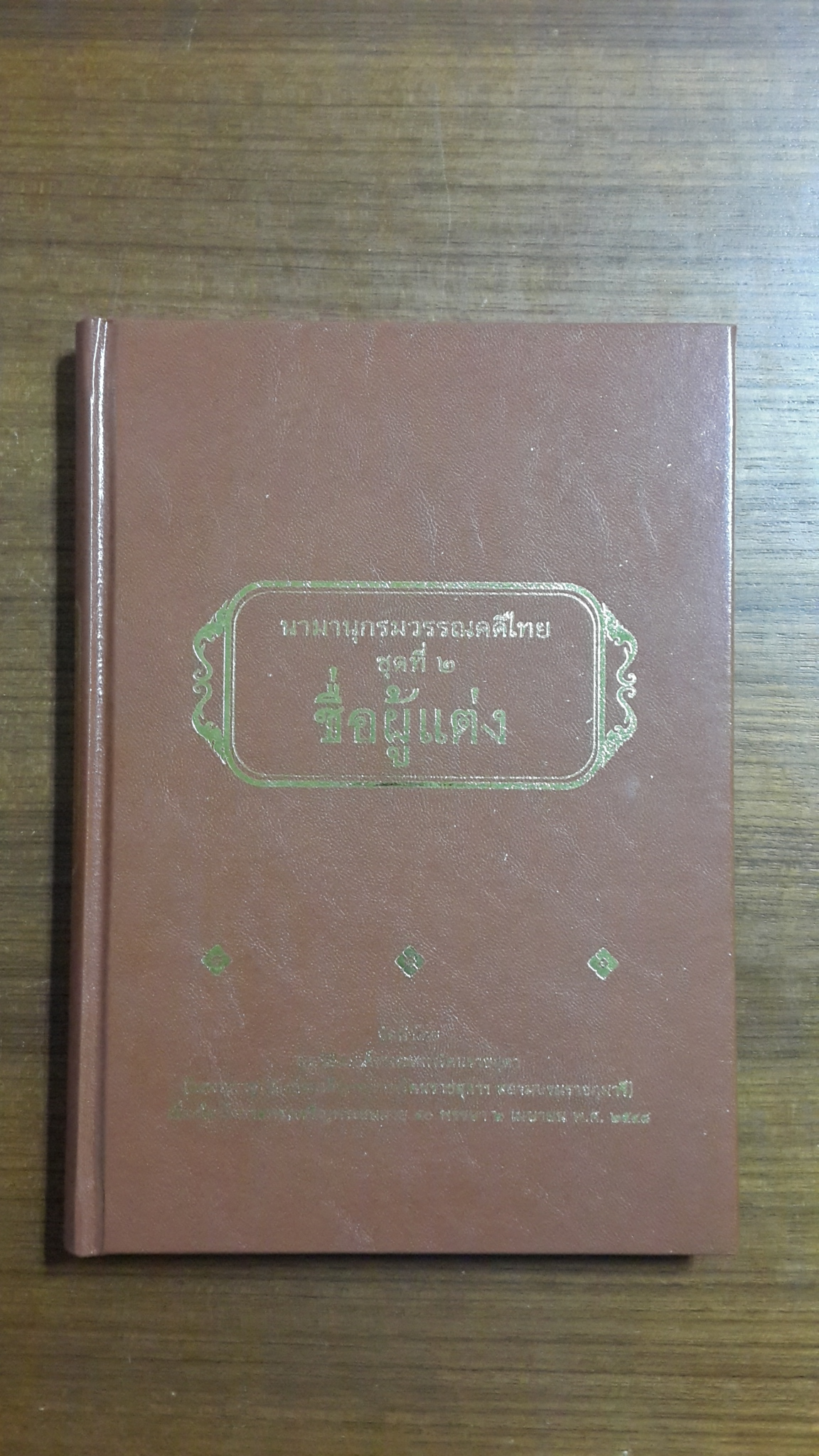 นามานุกรมวรรณคดีไทย ชุดที่ ๒ ชื่อผู้แต่ง / มูลนิธิสมเด็จพระเทพรัตนราชสุดา