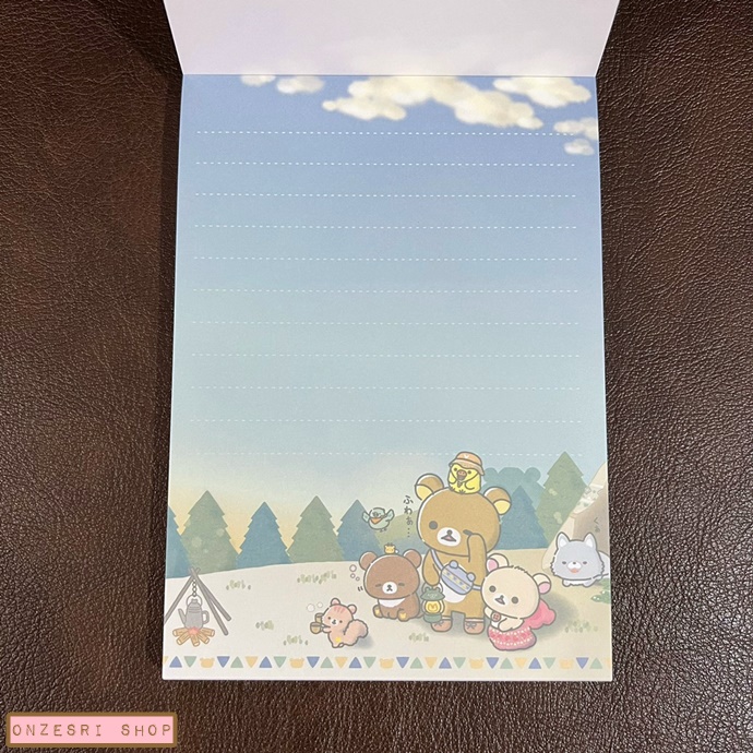 สมุดฉีก Rilakkuma Komorebi Camp แบบ Sleepy ขนาด 14.8 x 10.5 ซม. มี 4 ลาย รวม 100 แผ่น