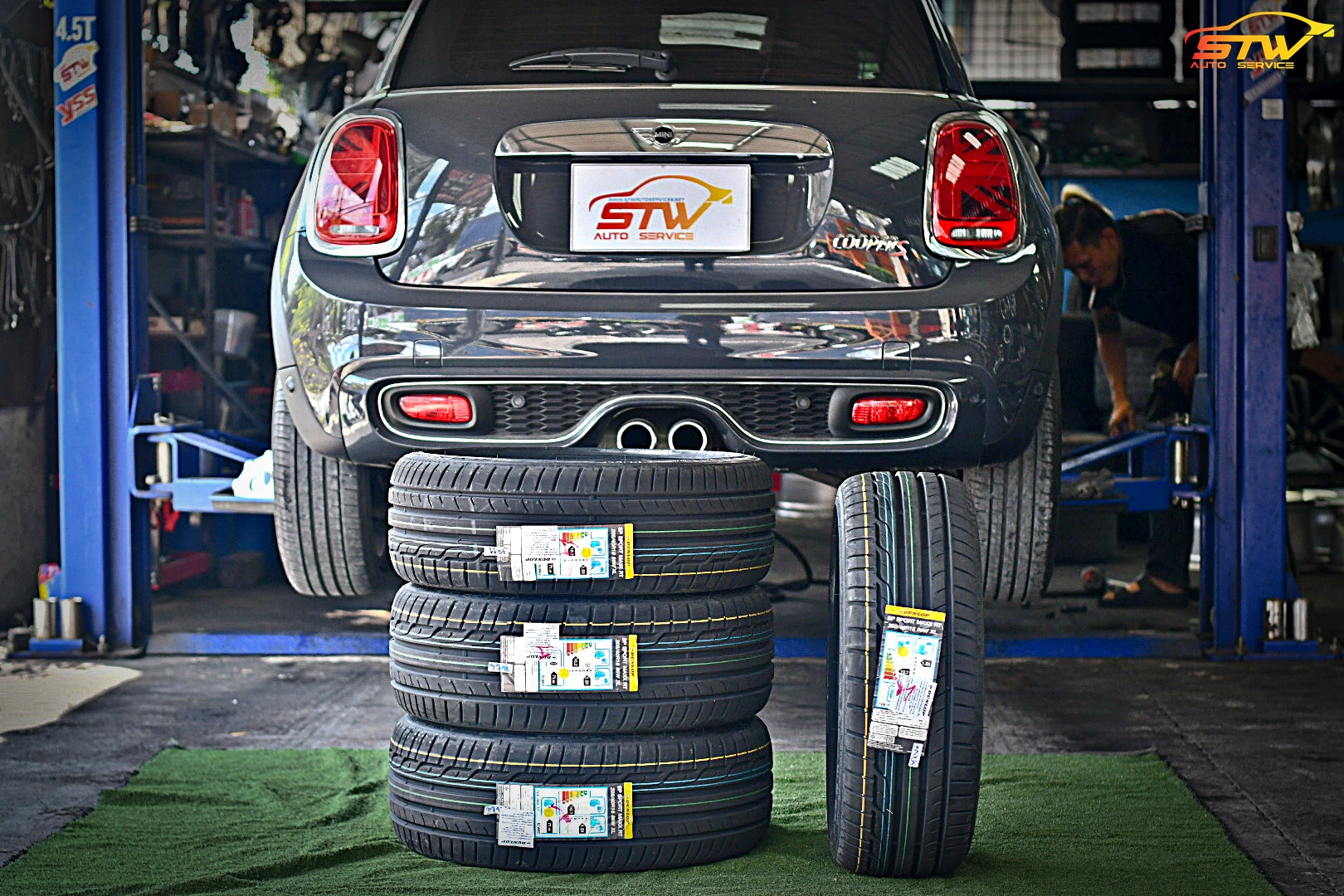 ยาง DUNLOP SP Sport Maxx RT Runflat 205/40R18 86W ติดตั้งใส่ MINI Cooper S