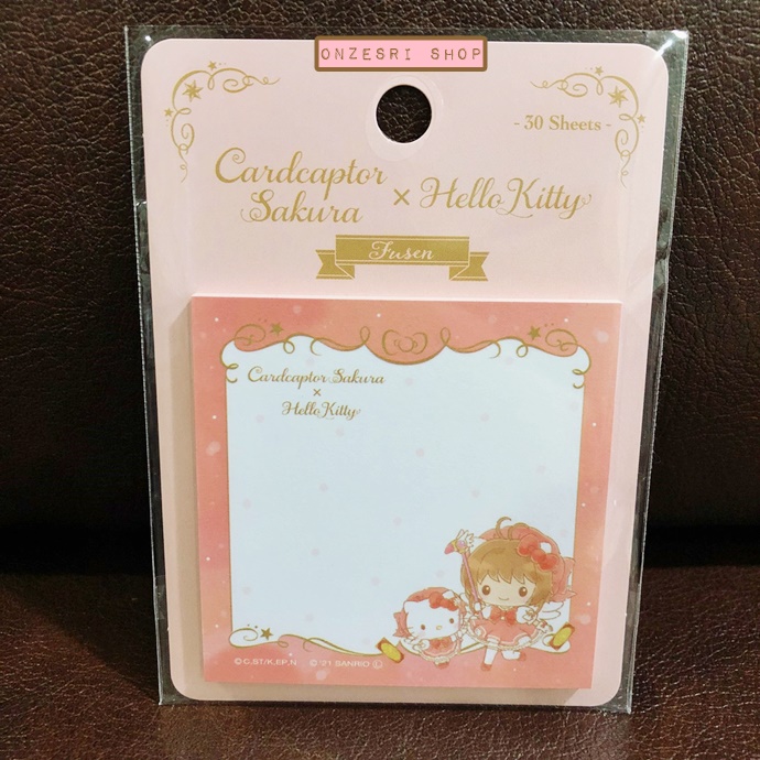 Cardcaptor Sakura x Sanrio Characters Sticky Memo (Limited) กระดาษโน้ตมีกาว ลาย Hello Kitty ขนาด 11.5 x 8 x 0.3 ซม. รวม 30 แผ่น