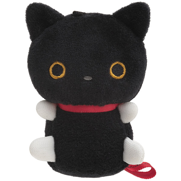 ตุ๊กตาเล็ก San-X แบบ Kutusita Nyanko ด้านบนมีที่ห้อย เอาโซ่หรือพวงกุญแจมาคล้องได้ ตรงตัวมีเม็ดถ่วงด้านใน ขนาด 7 x 6 x 3.5 ซม.