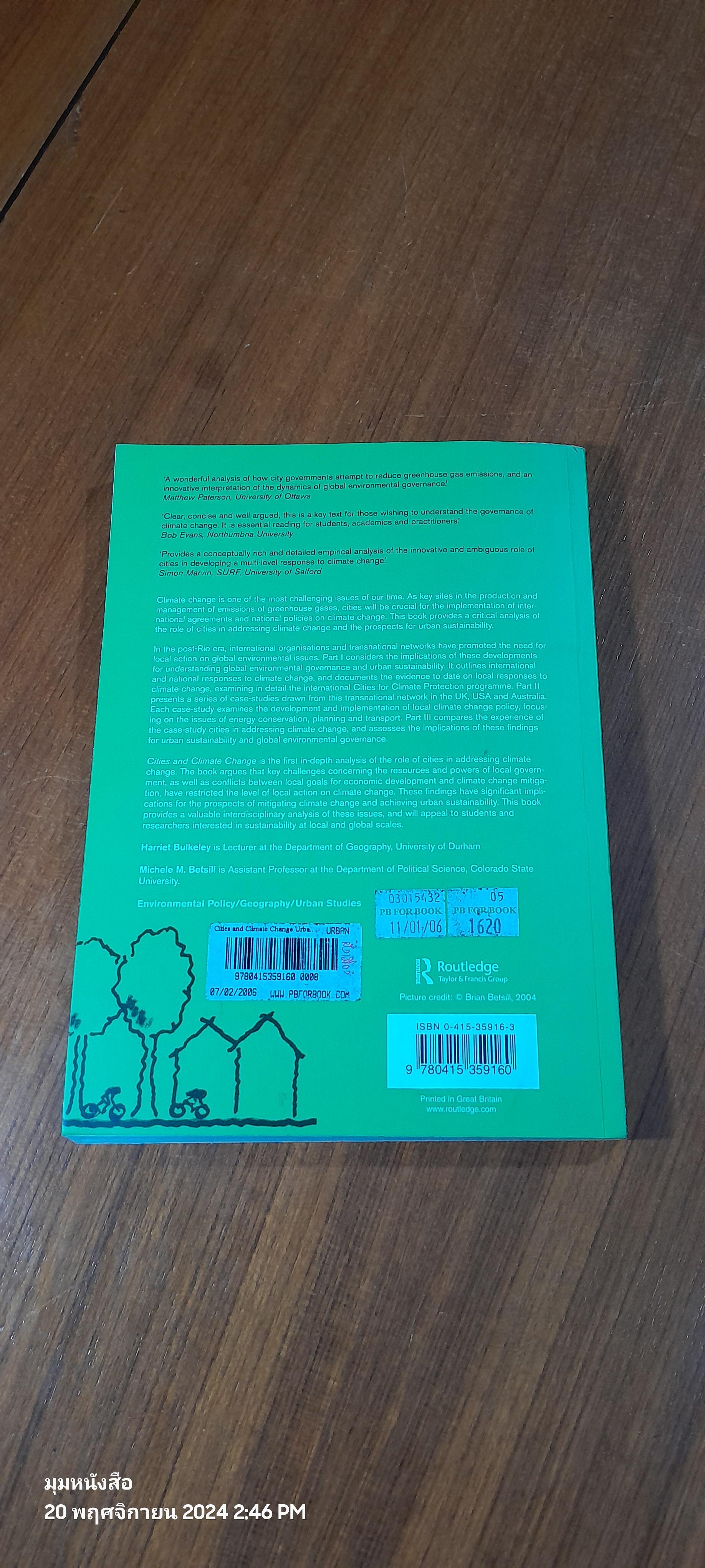 CITIES AND CLIMATE CHANGE / Harriet Bulkeley and Harriet Bulkeley