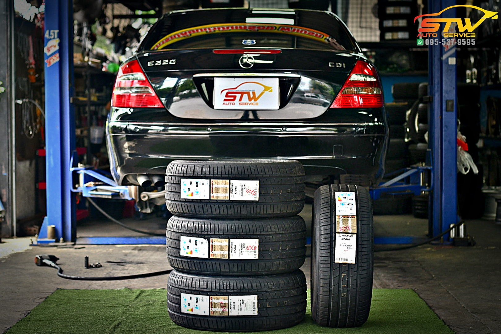 เปลี่ยนยาง Mercedes Benz E220 FIRENZA ST01A 235/40R18 95W
