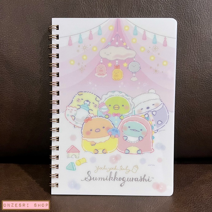 สมุดริมลวด Sumikko Gurashi - Sumikko Baby แบบสีชมพู ขนาด B6 (18 x 12.5 ซม.) 120 หน้า