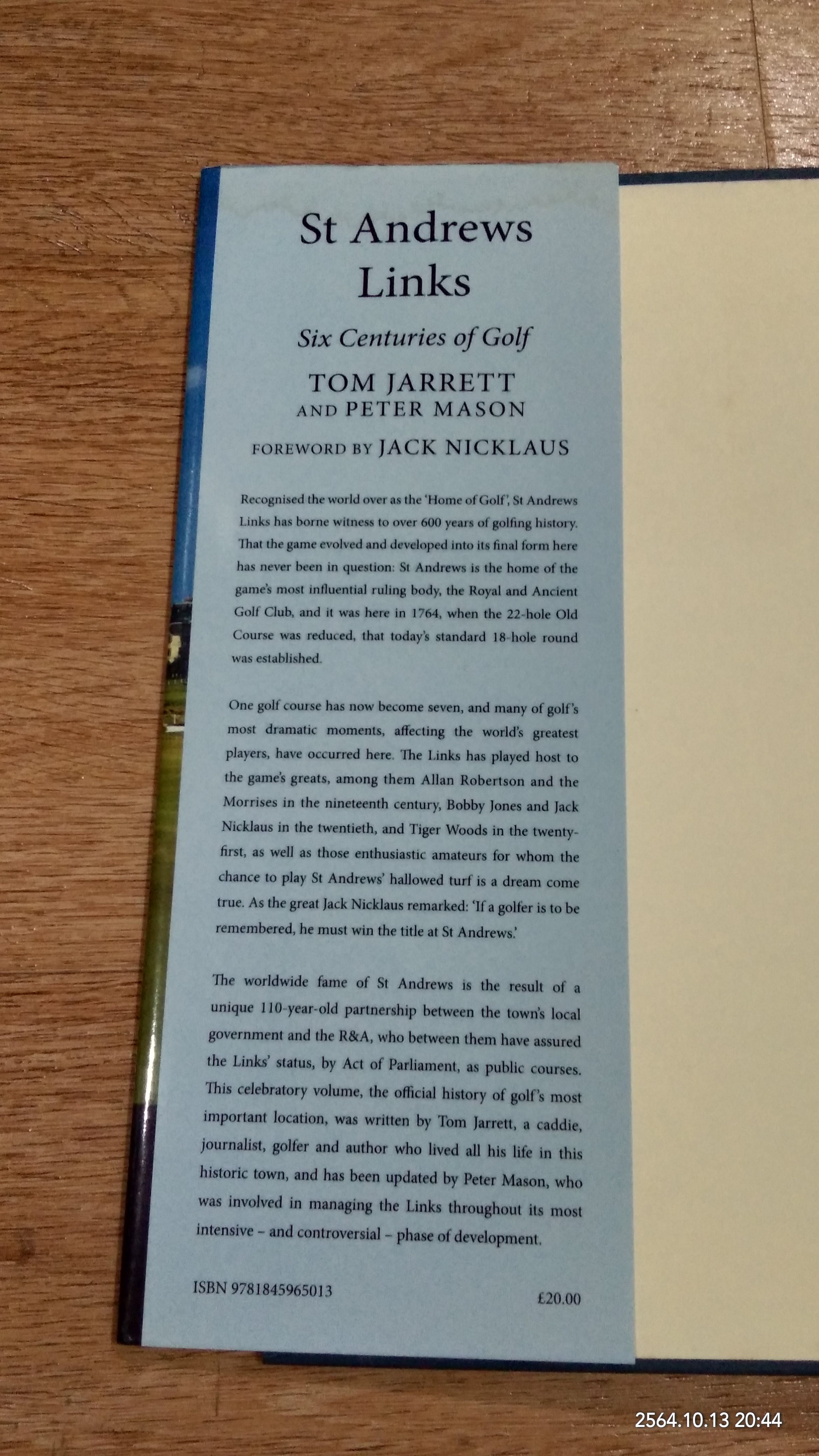 St Andrews Links Six Centuries of Golf / TOM JARRETT (มีรอยโดนน้ำ)