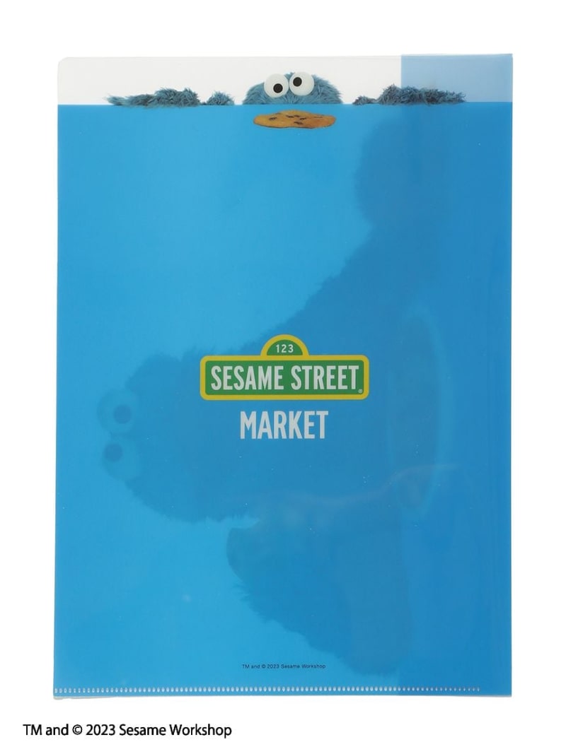 แฟ้ม A4 แบบ 1 ช่อง SESAME STREET MARKET JAPAN (Limited) ลาย Cookie Monster สีฟ้า
