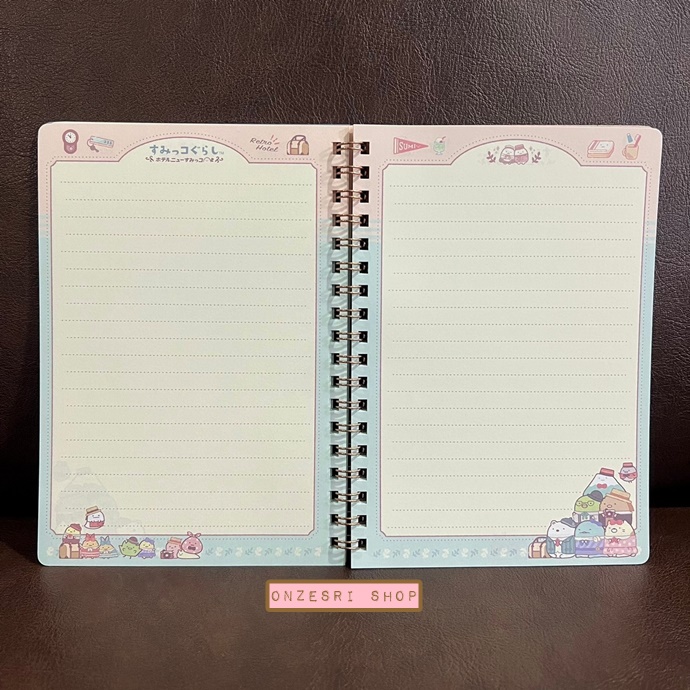 สมุดริมลวด Sumikko Gurashi - Hotel New Sumikko แบบสีฟ้า ขนาด B6 (18 x 12.5 ซม.) 120 หน้า