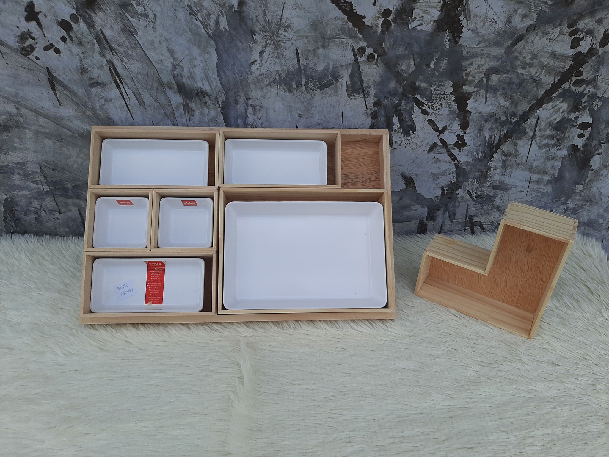 ชุดถาดไม้ใส่อาหาร
