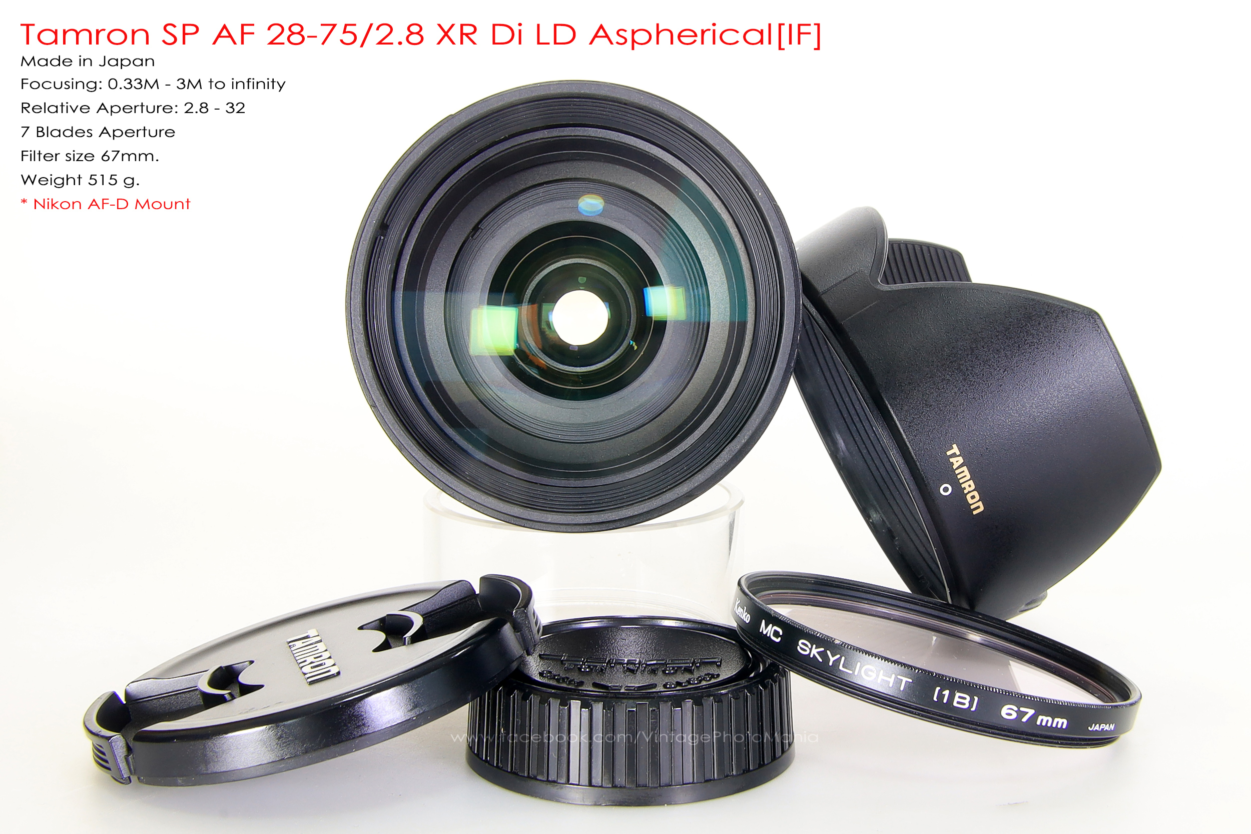 Tamron SP AF 28-75/2.8 XR Di LD Aspherical[IF]*Nikon AF-D Mount