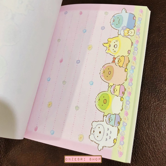 สมุดเล่มเล็ก ลาย Sumikko Gurashi Minna de Kotorikko แบบ Home ขนาด 14.8 x 10.5 x 1.3 ซม. มี 4 ลาย รวม 120 แผ่น