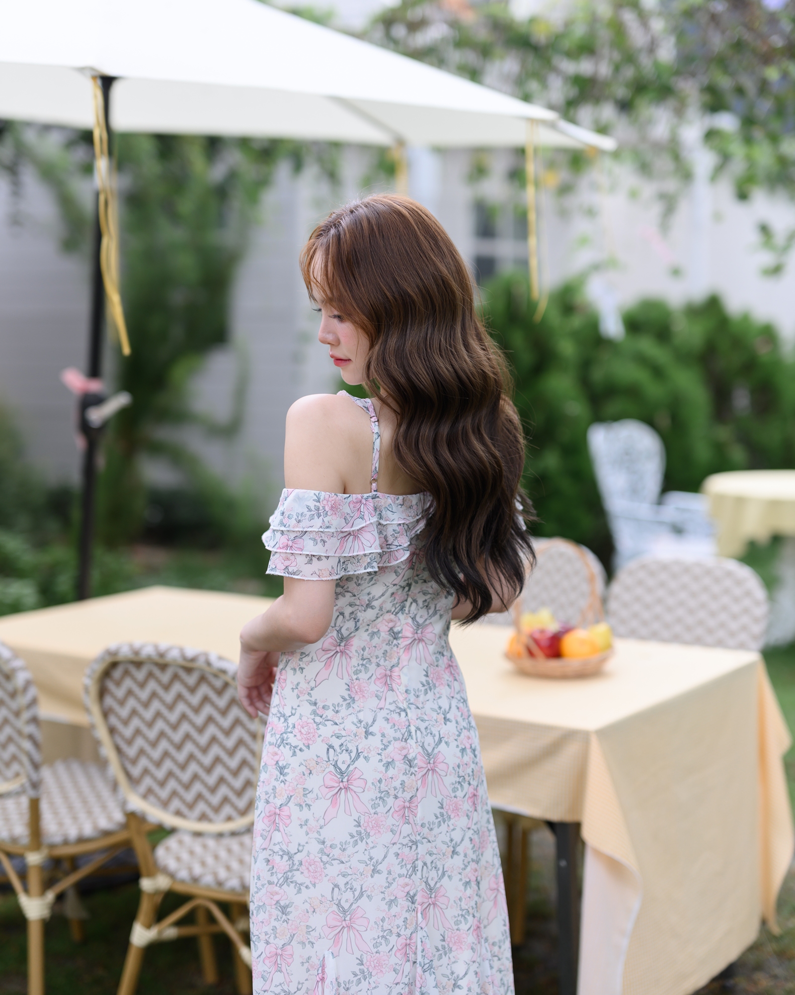 Coquette Bow Off-Shoulder Maxi Dress