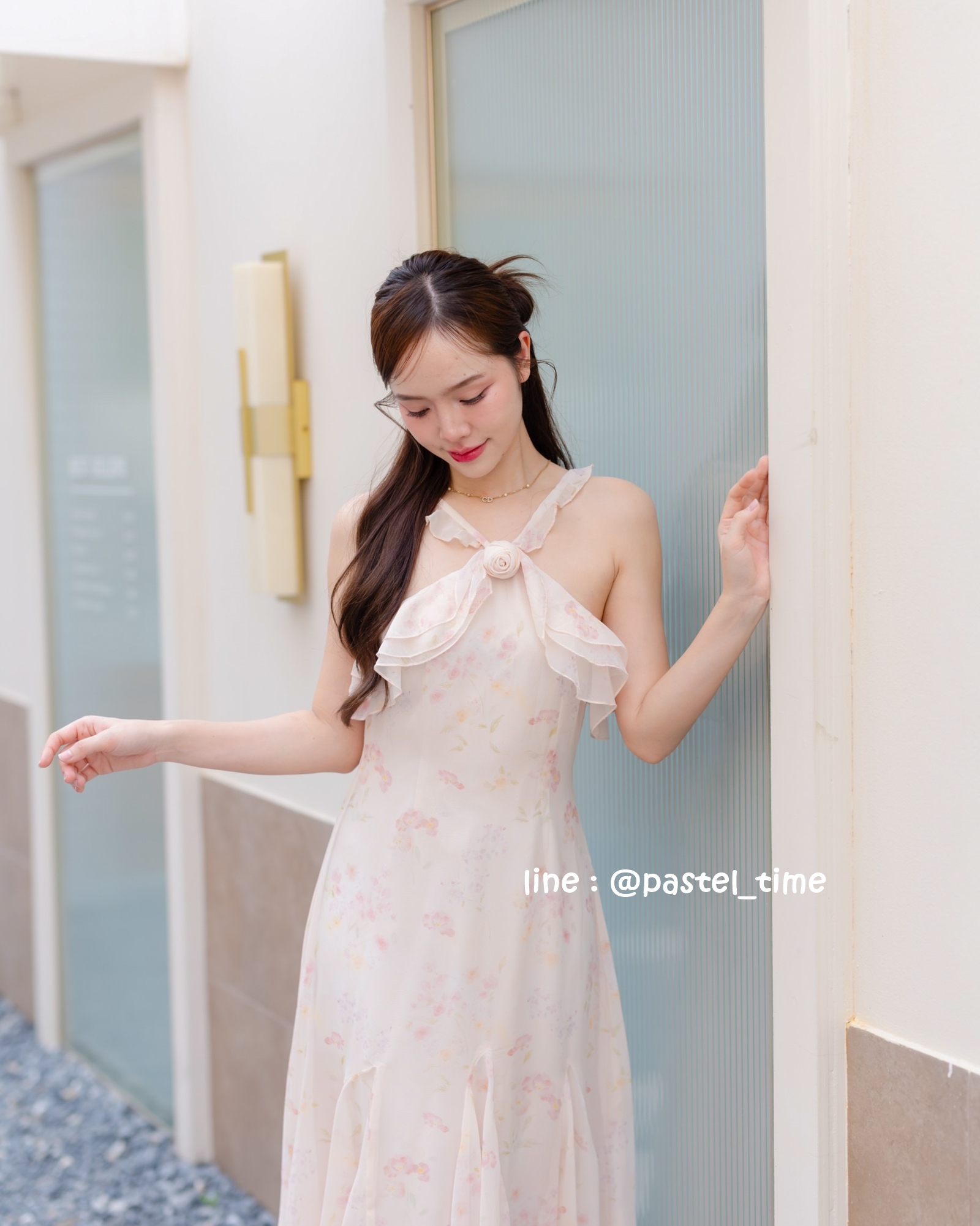 Rosy Vest Maxi Dress