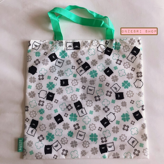 กระเป๋า San-X All Stars Eco Bag แบบ Monokuro Boo ขนาด 29 x 29 ซม. เป็นผ้าร่มบาง