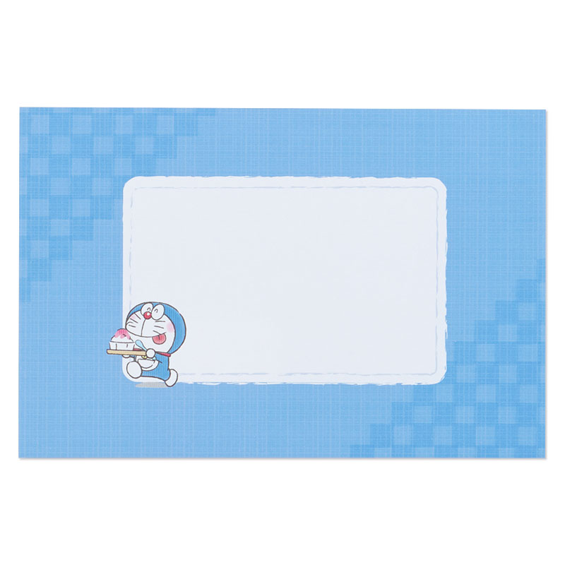 Fan Card from Sanrio Japan พัดกระดาษลาย Doraemon พร้อมซอง มีกระดาษโน้ต สามารถเขียนข้อความได้ ขนาด 17 x 11.5 ซม.