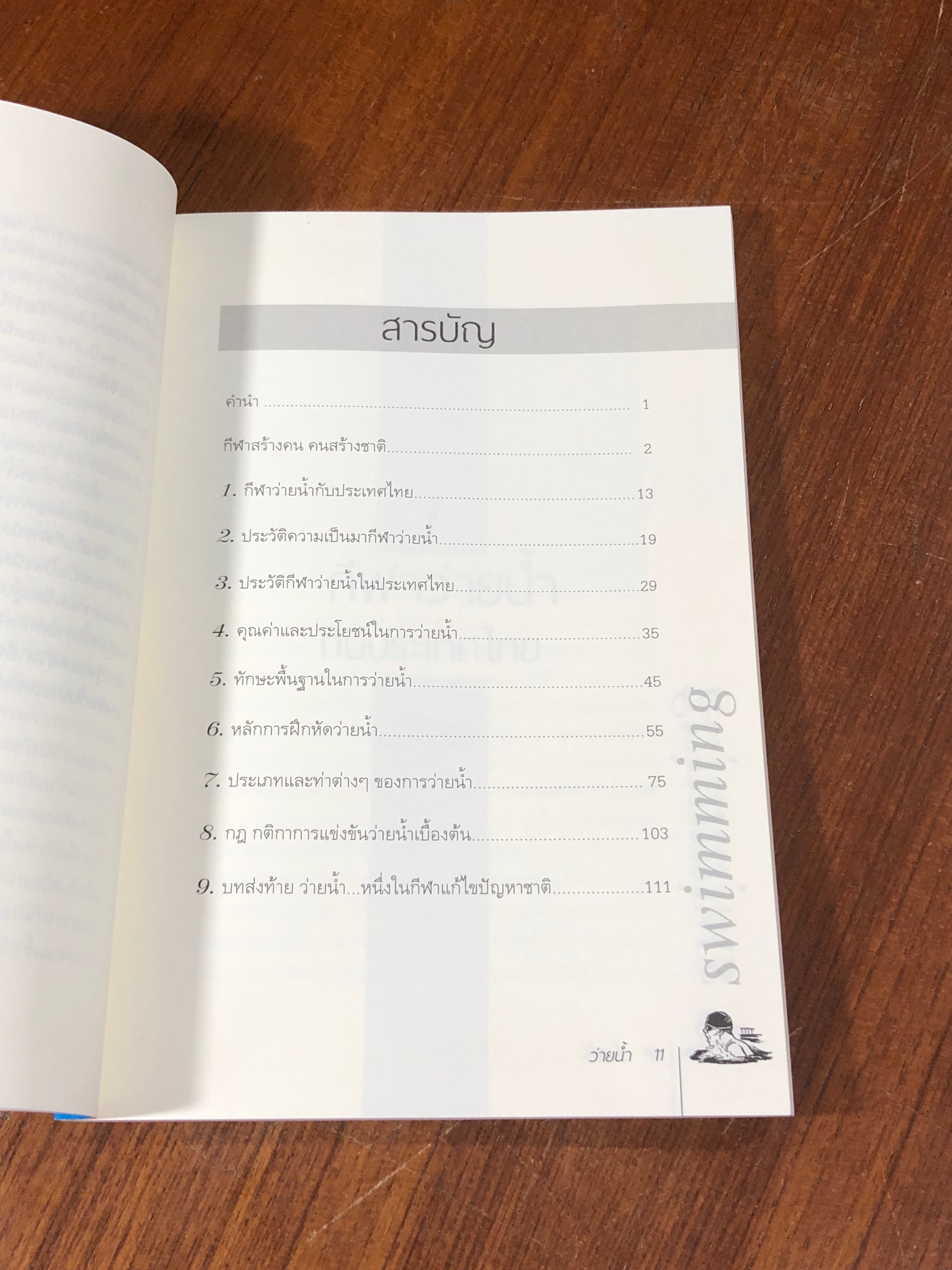 ว่ายน้ำ / อภิชาติ อ่อนสร้อย และปรีชา ศิริรัตน์ไพบูลย์ (มีรอยโดนน้ำ)