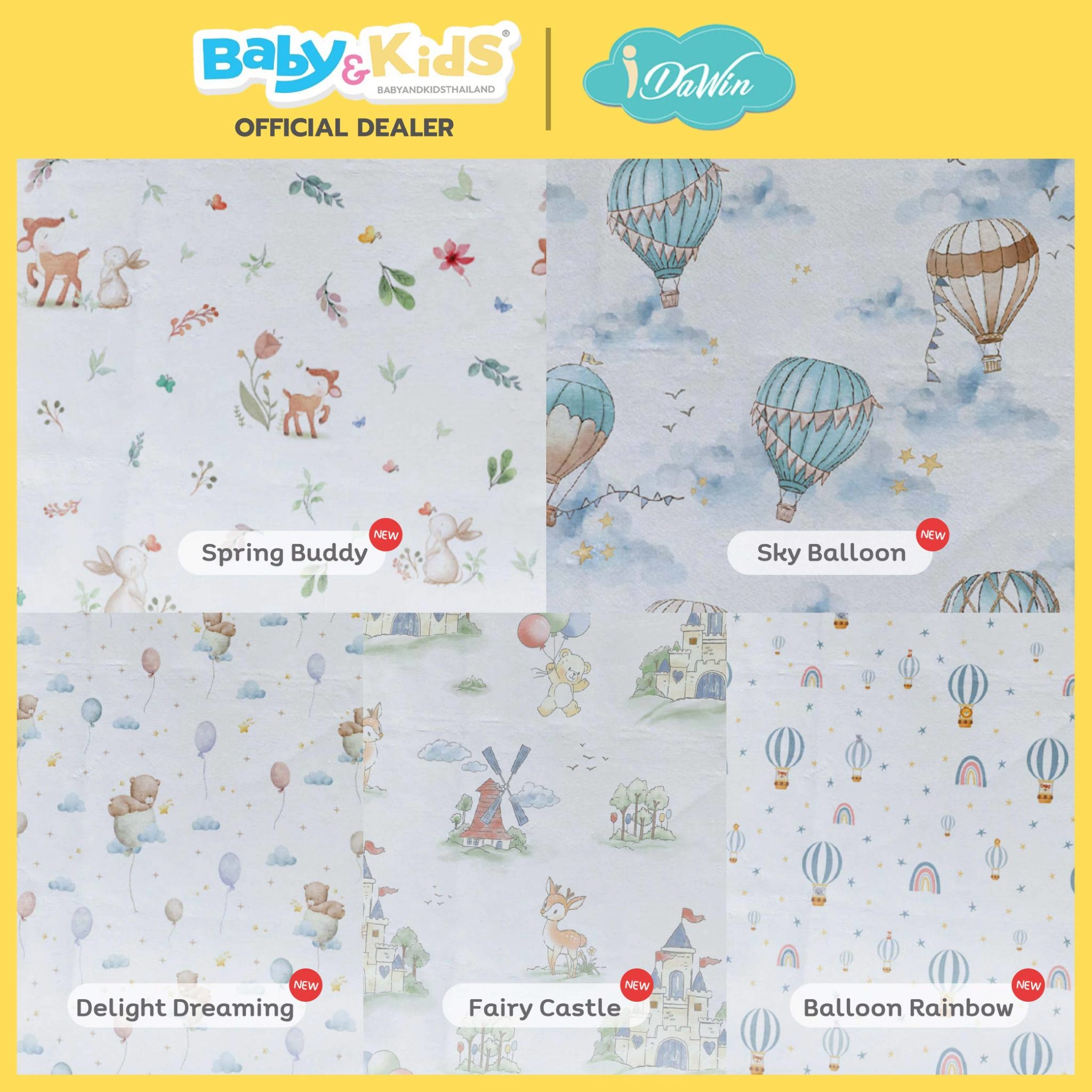 Idawin ผ้าขนหนู Micro Nano L ลาย Balloon Rainbow