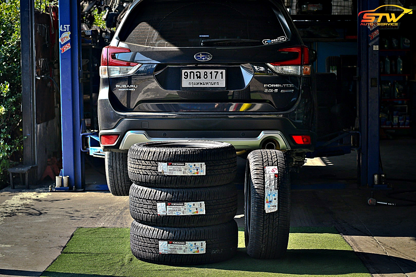 ยาง YOKOHAMA GEOLANDAR AT G015 225/55R18 98H ติดตั้งใส่ SUBARU FORESTER