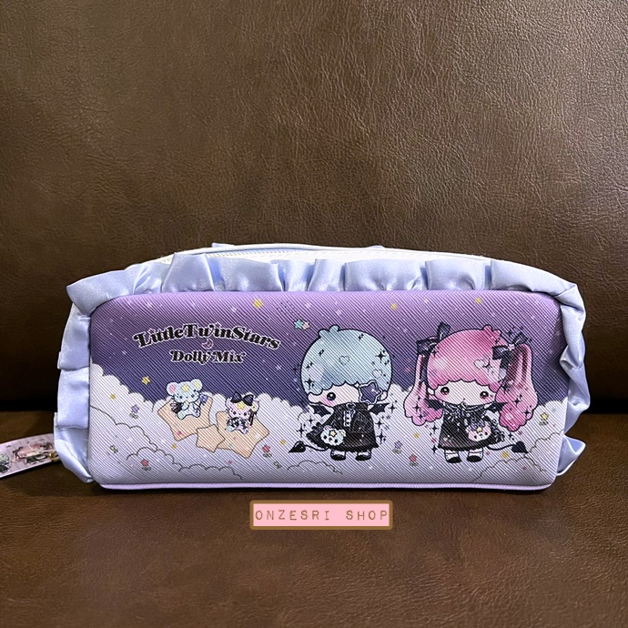 กระเป๋า Little Twin Stars Dolly Mix แบบยาว ใส่เครื่องได้ มีระบาย ขนาด 8 x 18.5 x 6 ซม.