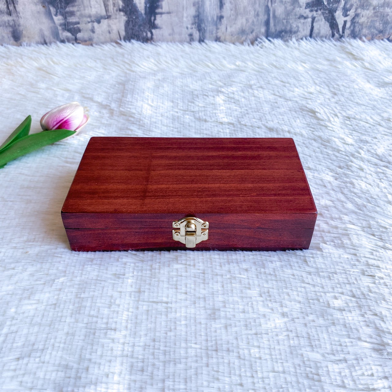 กล่องไม้สนฝาล็อค ไซส์ S (Small wooden box with lock lid)