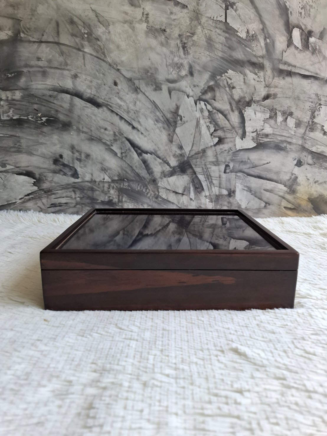 กล่องไม้สน สีวอลนัท