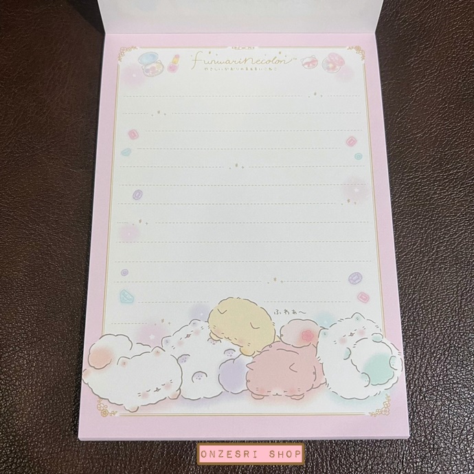 สมุดฉีก Funwari Necolon แบบลายพร้อย ขนาด 14.8 x 10.5 ซม. มี 4 ลาย รวม 100 แผ่น