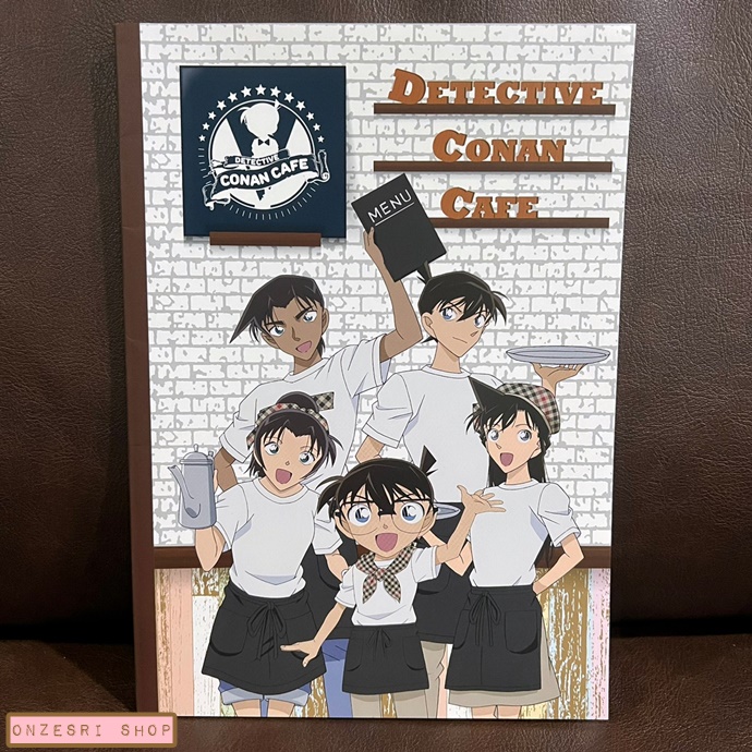 สมุด Detective Conan Cafe (Limited) ลายสีน้ำตาล ขนาด 18.2 x 25.7 ซม. มี 56 หน้า