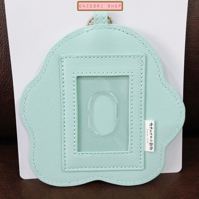 ที่ใส่บัตร Kanahei Pass Case ลาย Piske อ่านหนังสือ สีเขียว ขนาด 13 x 14 ซม. / ช่องใส่บัตรขนาด 9 x 6 ซม.