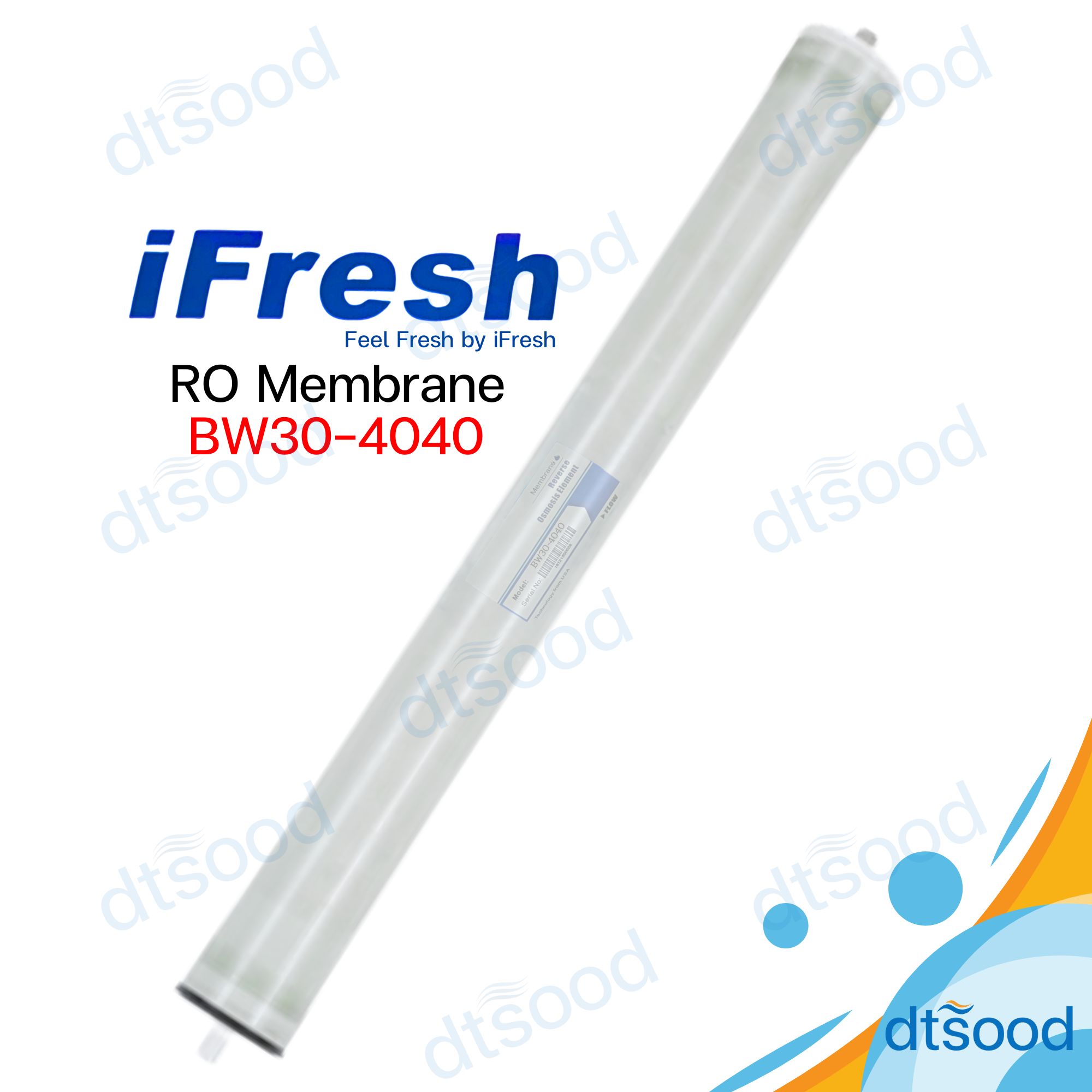 ไส้กรองน้ำเมมเบรน RO Membrane iFresh 4040 ขนาด 4"x40" ไส้กรองอุตสาหกรรม โรงน้ำดื่ม ไส้กรอง RO4040