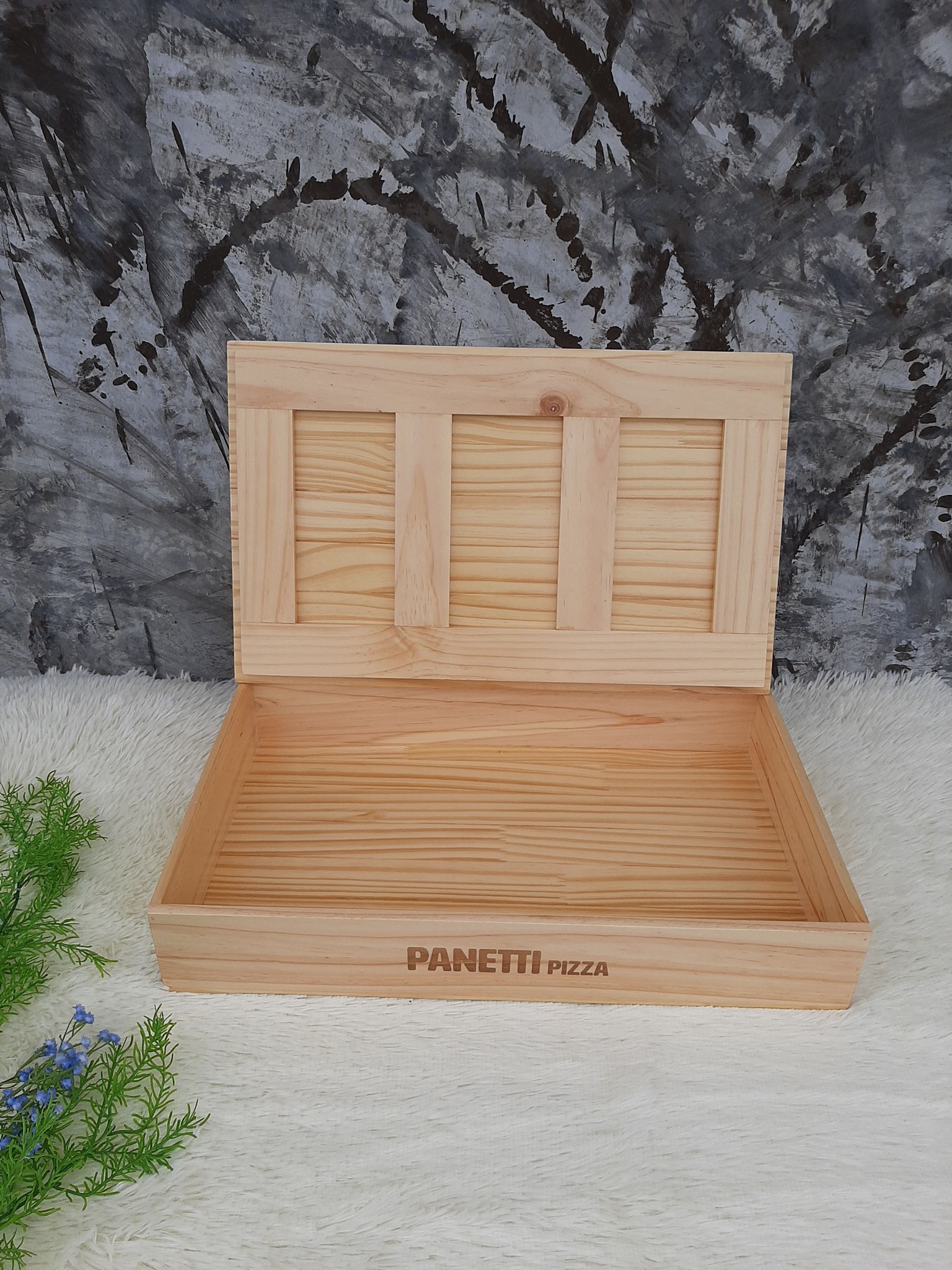 ภาดไม้แบบมีฝาปิด