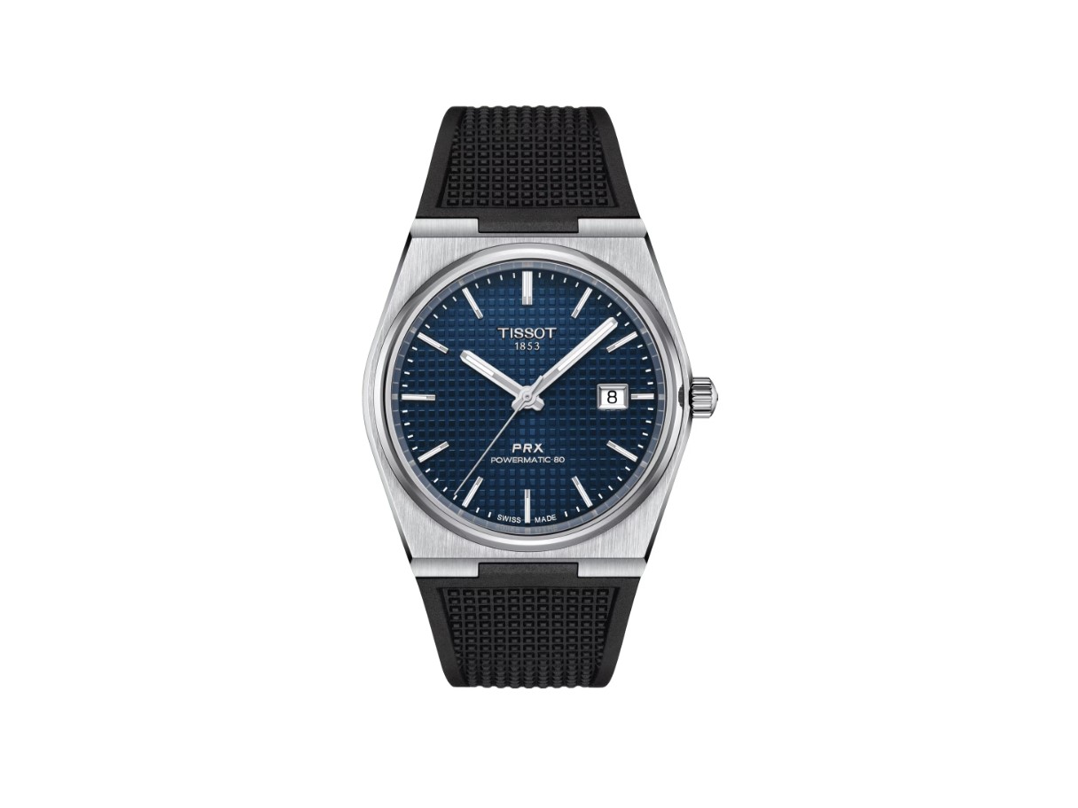 (ประกันศูนย์ไทย 2 ปี) TISSOT PRX POWERMATIC 80 น้ำเงิน (Rubber) รุ่น T137.407.17.041.00